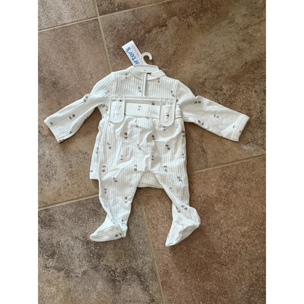Carter's Just One You ~Baby Girl's 2pc White Floral Cardigan Set~ Size 3M NWT